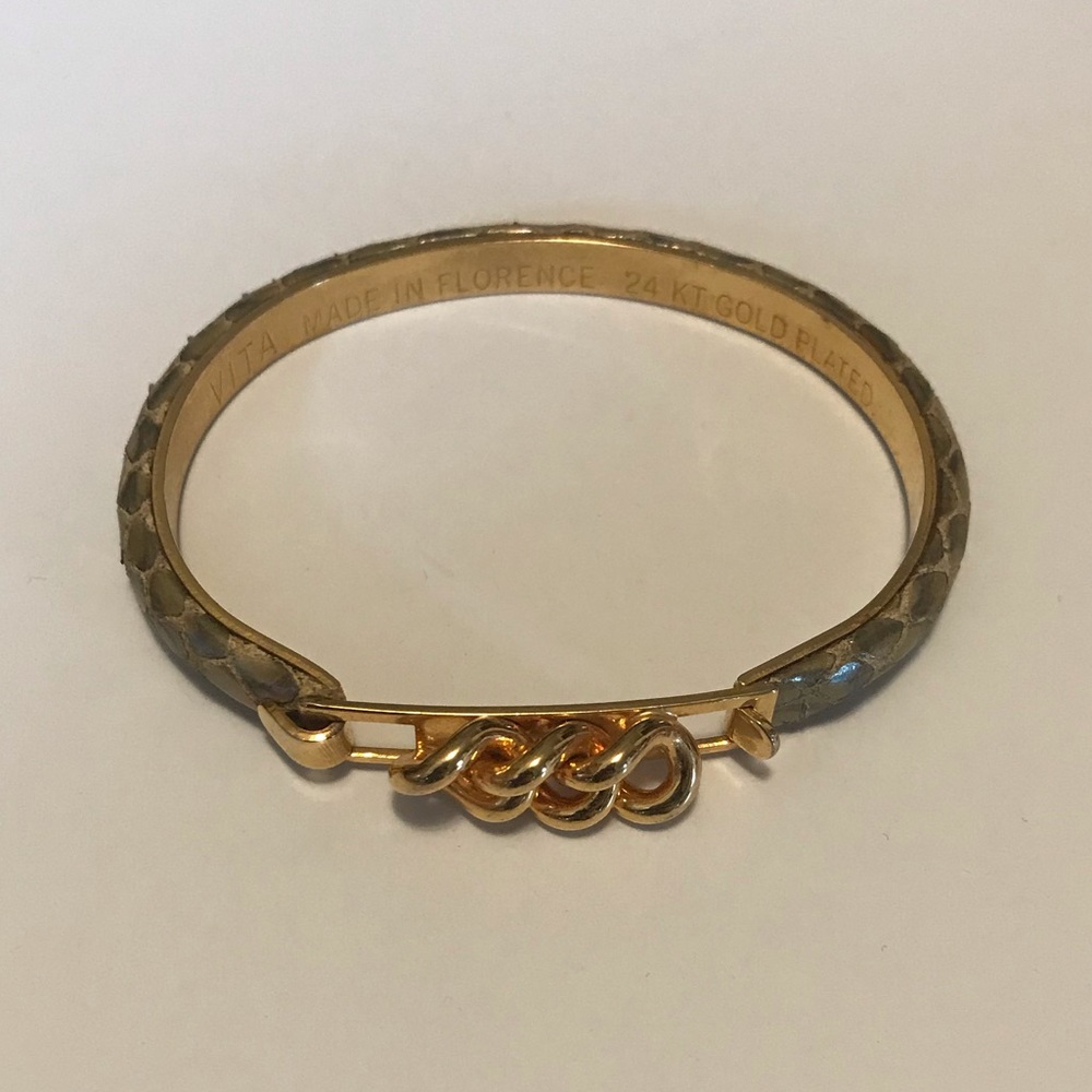 24k gold plated snakeskin bracelet